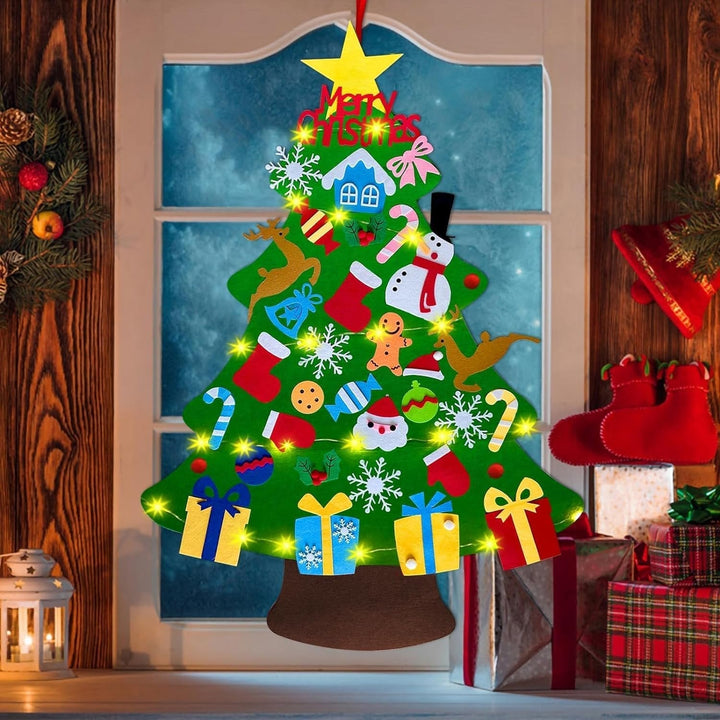 Lisslune | DIY Felt Christmas Tree with Accessories - Merry Christmas Decorations For Home