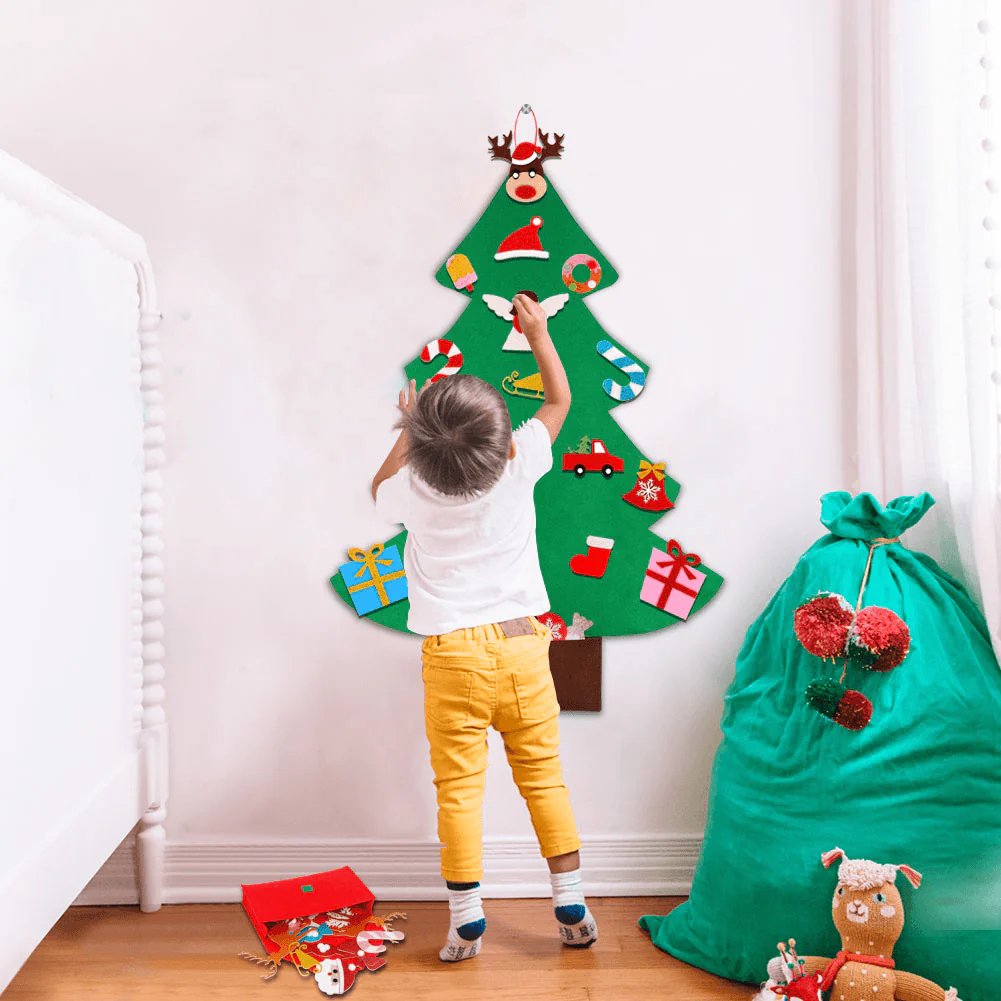Lisslune | DIY Felt Christmas Tree with Accessories - Merry Christmas Decorations For Home