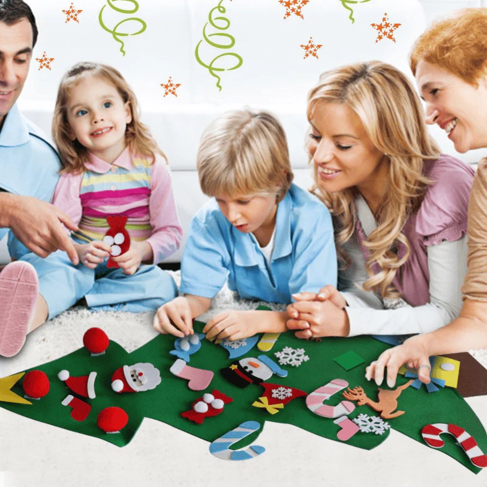 Lisslune | DIY Felt Christmas Tree with Accessories - Merry Christmas Decorations For Home