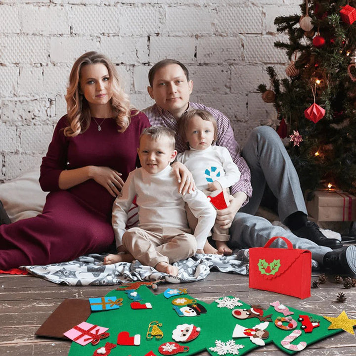 Lisslune | DIY Felt Christmas Tree with Accessories - Merry Christmas Decorations For Home