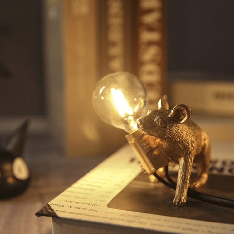 Lisslune | Doctor Mousey – Original Designer Mouse Lamp for Tabletop or Shelf