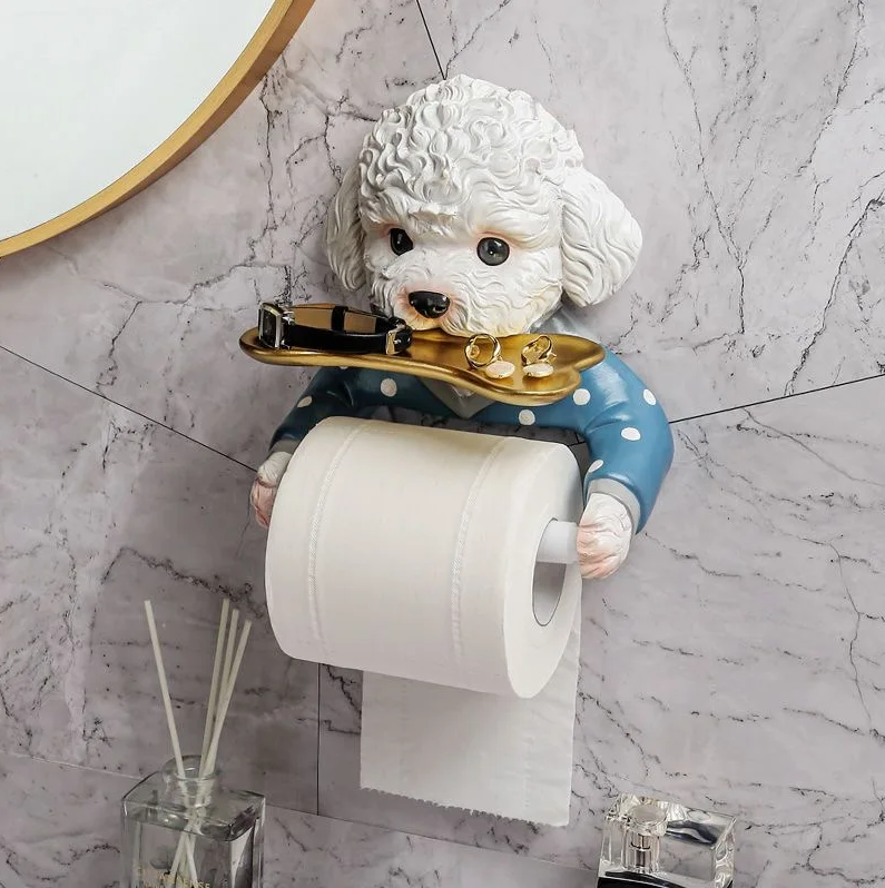 Lisslune | RollRover – Elaborate dog toilet roll holder with shelf