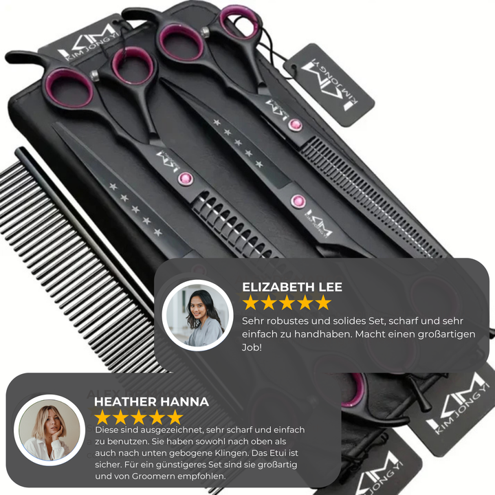 Lisslune | TrimPro Pet Grooming Set – Complete Scissors Set for Precise Coat Care
