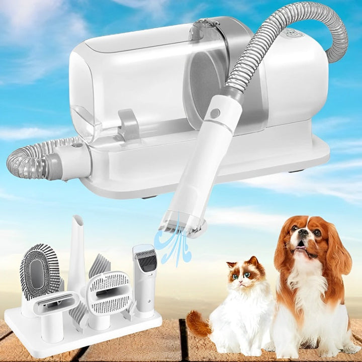 Lisslune | 5-in-1 Dog Grooming Kit with with Pet Hair Vacuum & Clipping Tools