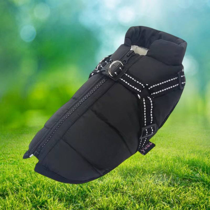 Lisslune | Waterproof Dog Jacket for Winter with Reflective Built-In Harness