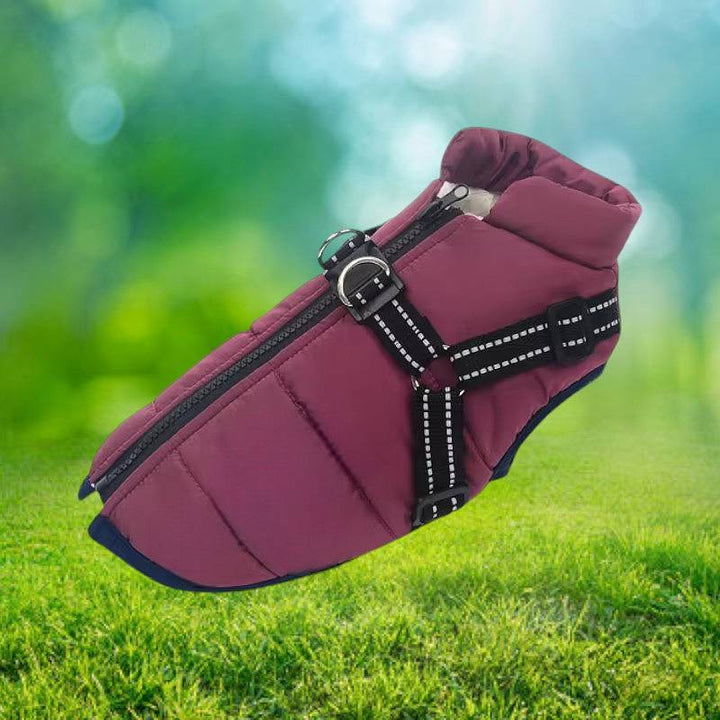 Lisslune | Waterproof Dog Jacket for Winter with Reflective Built-In Harness