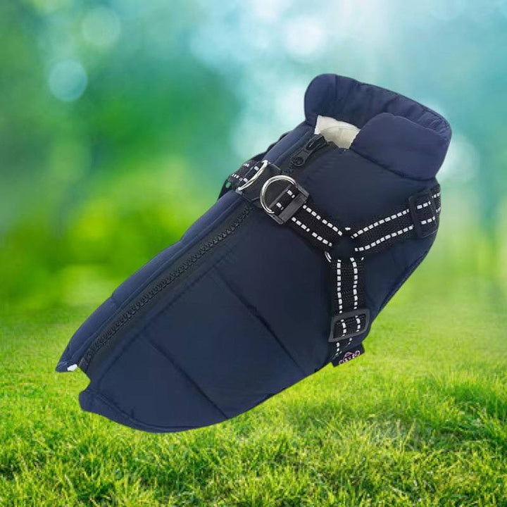 Lisslune | Waterproof Dog Jacket for Winter with Reflective Built-In Harness