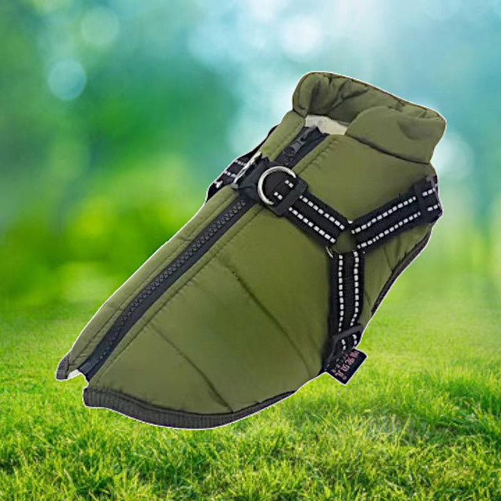 Lisslune | Waterproof Dog Jacket for Winter with Reflective Built-In Harness