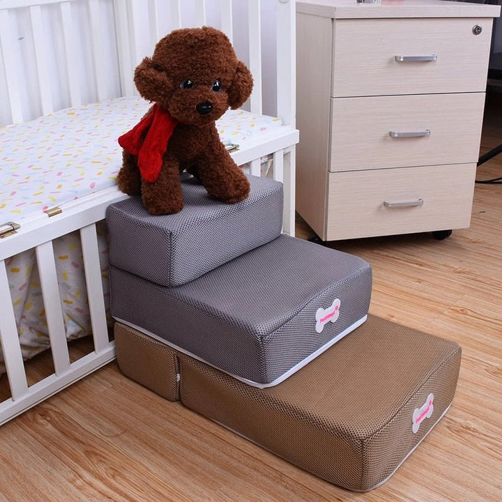 Lisslune | HOPHAVEN – Soft Foam Pet Stairs for Safe Couch & Bed Access