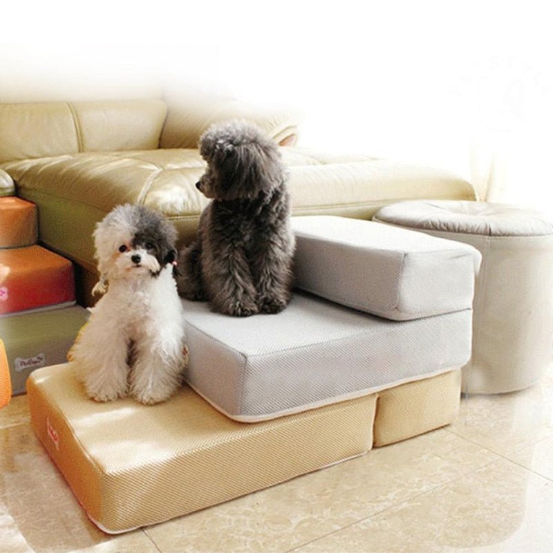 Lisslune | HOPHAVEN – Soft Foam Pet Stairs for Safe Couch & Bed Access