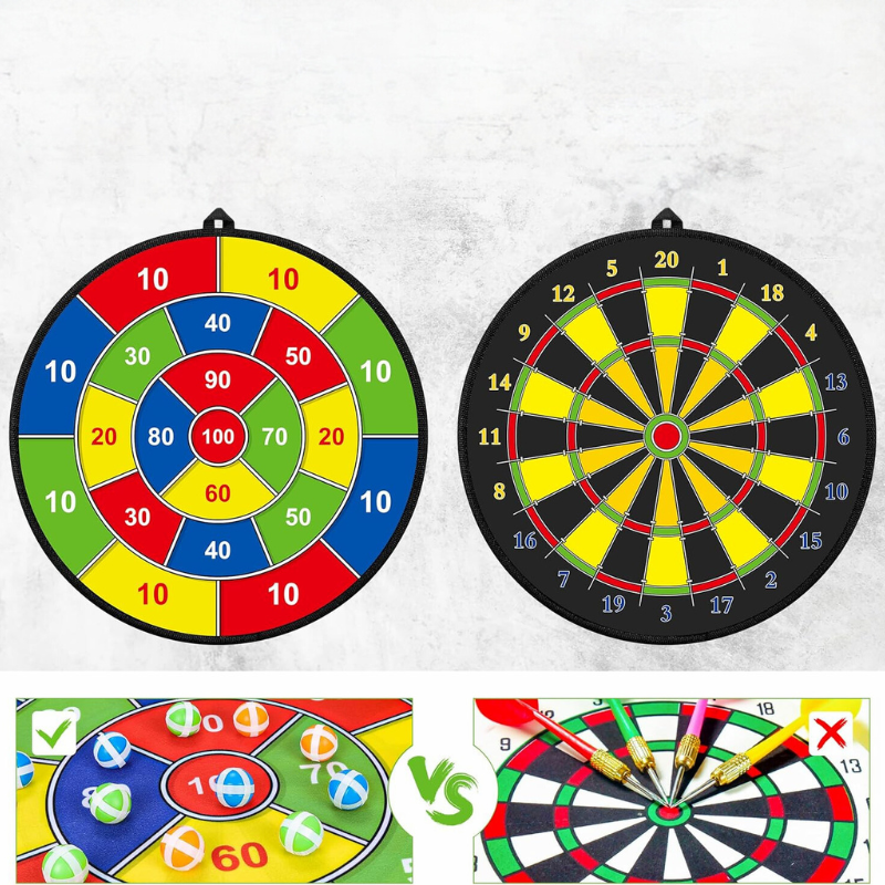 Lisslune | Double-Sided Kids Dart – Large Safe Dartboard for Indoors & Outdoors