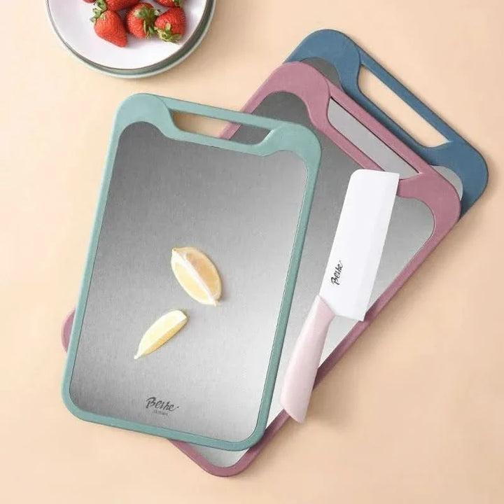 Lisslune | Double-Sided Stainless Steel Kitchen Cutting Board
