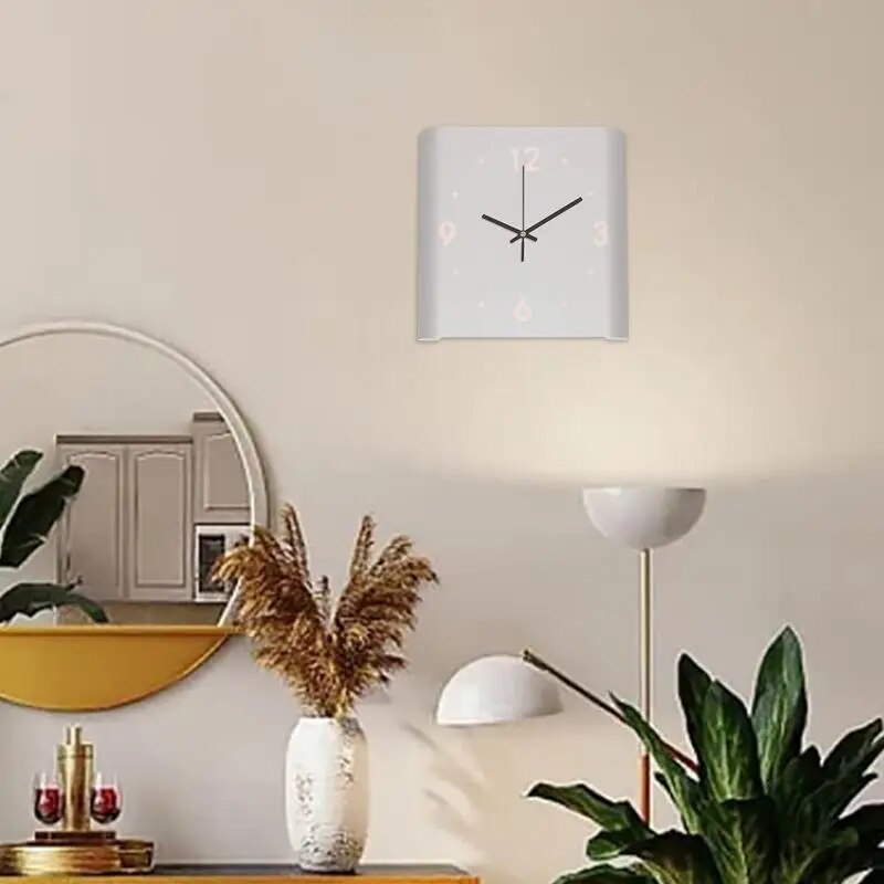 Lisslune | KLOKUUR | Square Wall Clock with Light | Minimalist | Modern Wall Clock | Simple Room Decoration