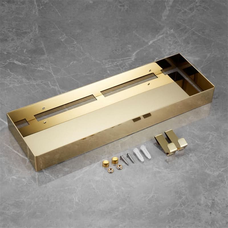 Lisslune | ShowerRack - Golden bathroom shelf with hooks