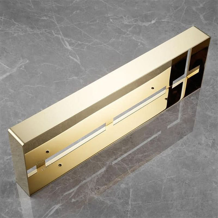 Lisslune | ShowerRack - Golden bathroom shelf with hooks