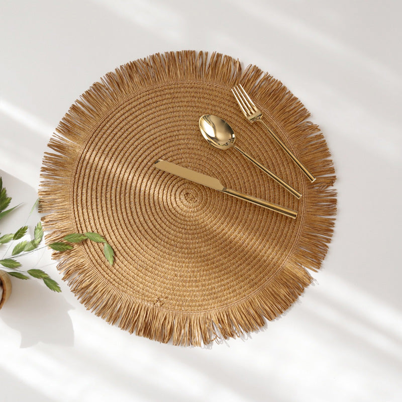 Lisslune | ThermoLuxe | Round braided placemats