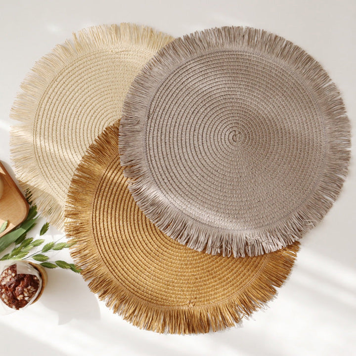 Lisslune | ThermoLuxe | Round braided placemats