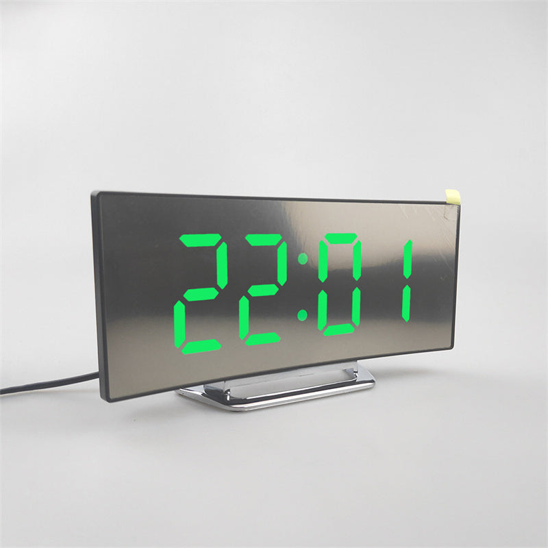 Lisslune | CurveTime Digital Alarm Clock – Compact Alarm Clock with Curved Display and Modern Design
