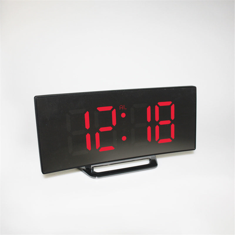 Lisslune | CurveTime Digital Alarm Clock – Compact Alarm Clock with Curved Display and Modern Design