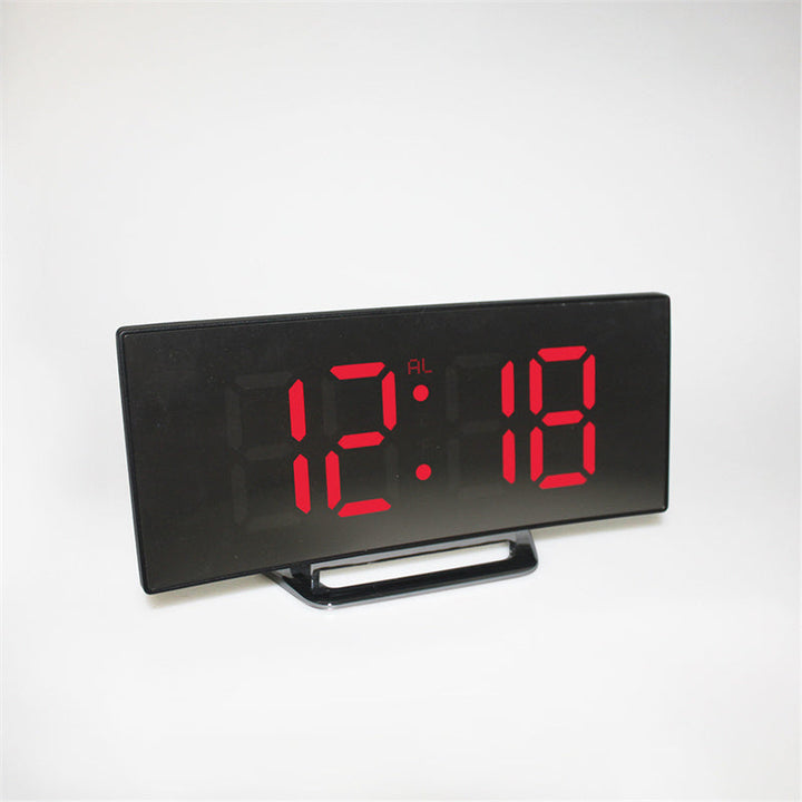 Lisslune | CurveTime Digital Alarm Clock – Compact Alarm Clock with Curved Display and Modern Design