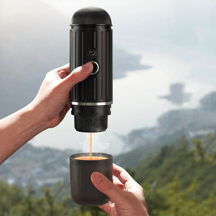 Lisslune | Self-Heating Portable Electric Espresso Maker with USB-C Charger – Compatible with Ground Coffee & Nespresso Capsules
