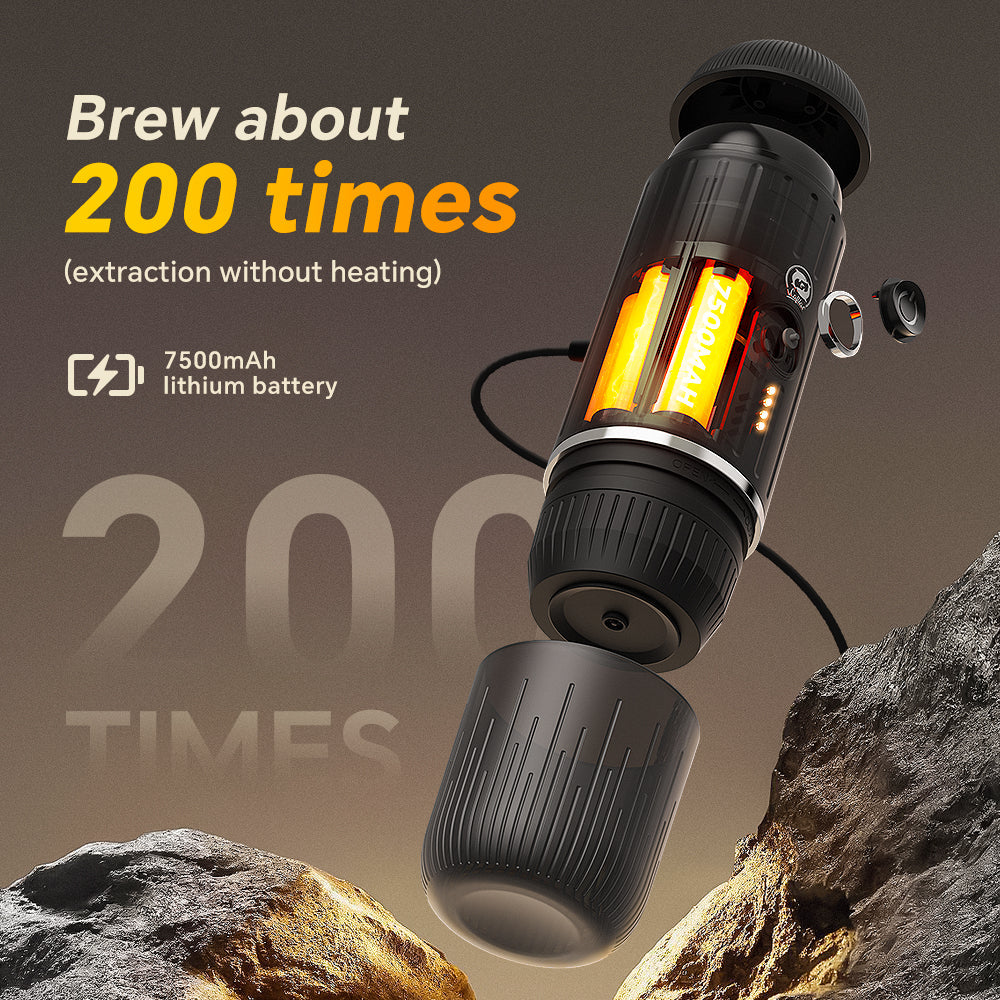 Lisslune | Self-Heating Portable Electric Espresso Maker with USB-C Charger – Compatible with Ground Coffee & Nespresso Capsules
