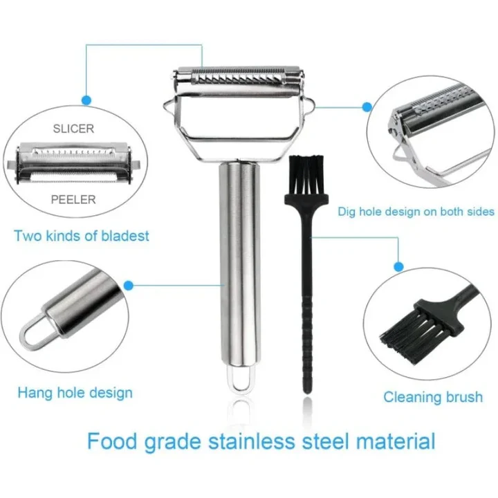 Lisslune | Ultra-Sharp Stainless Steel Multifunction Vegetable Slicer