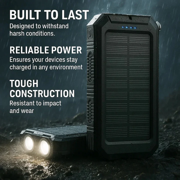 Lisslune | 30,000mAh Solar Charger Waterproof Power Bank External