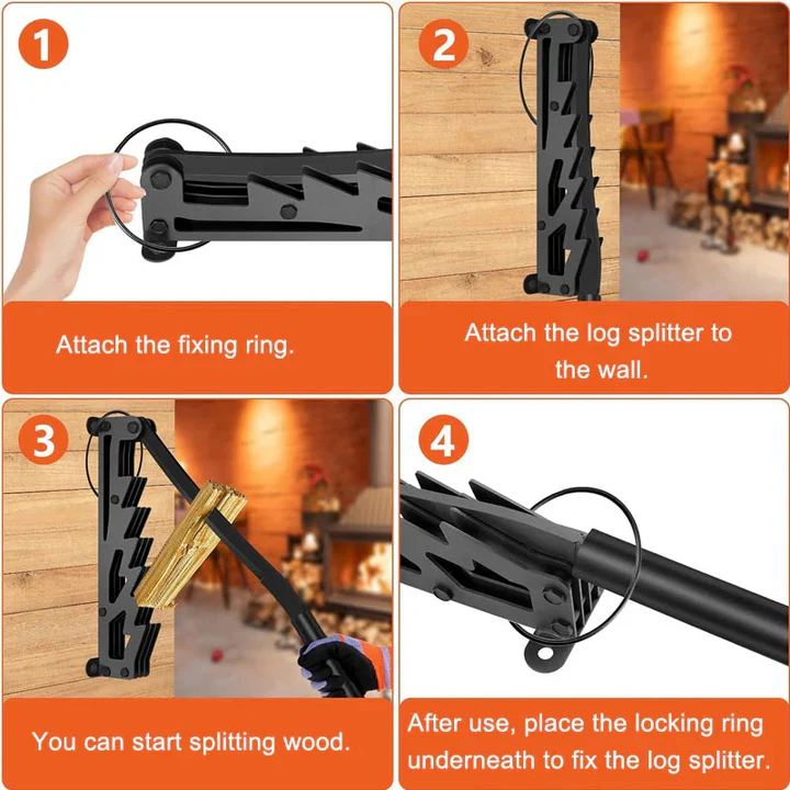 Lisslune | Wall Mounted Firewood Kindling Splitter
