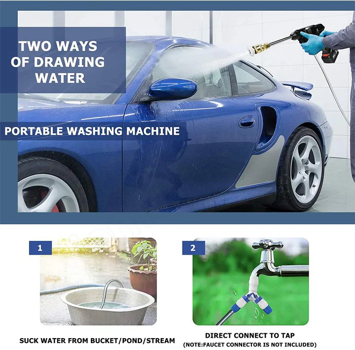 Lisslune | Cordless High Pressure Washer with 2 Batteries