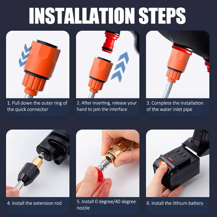 Lisslune | Cordless High Pressure Washer with 2 Batteries