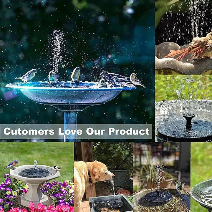 Lisslune | Solar Fountain with 60 LED Lights