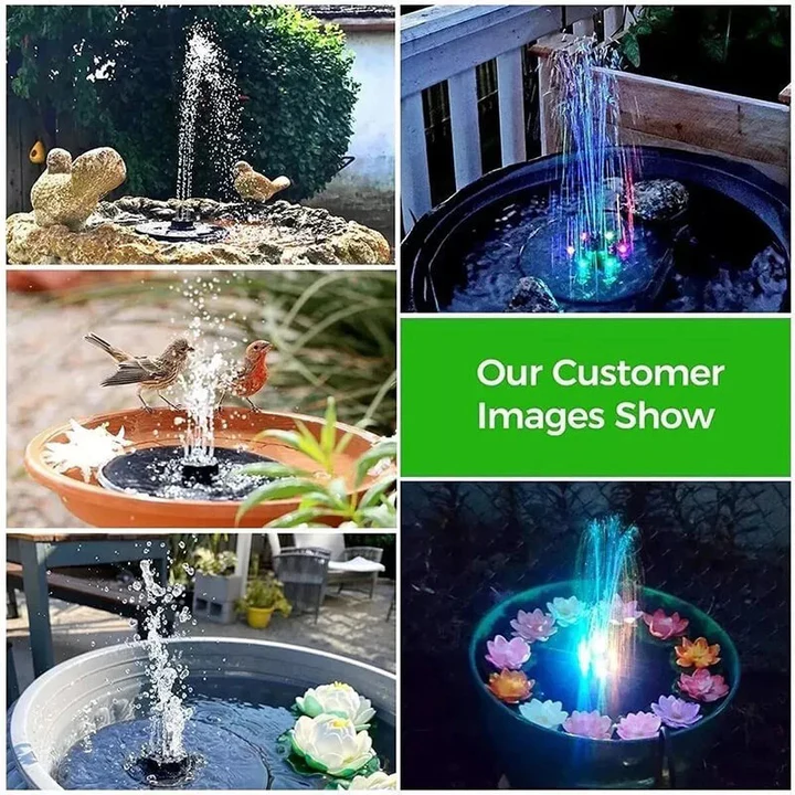 Lisslune | Solar Fountain with 60 LED Lights