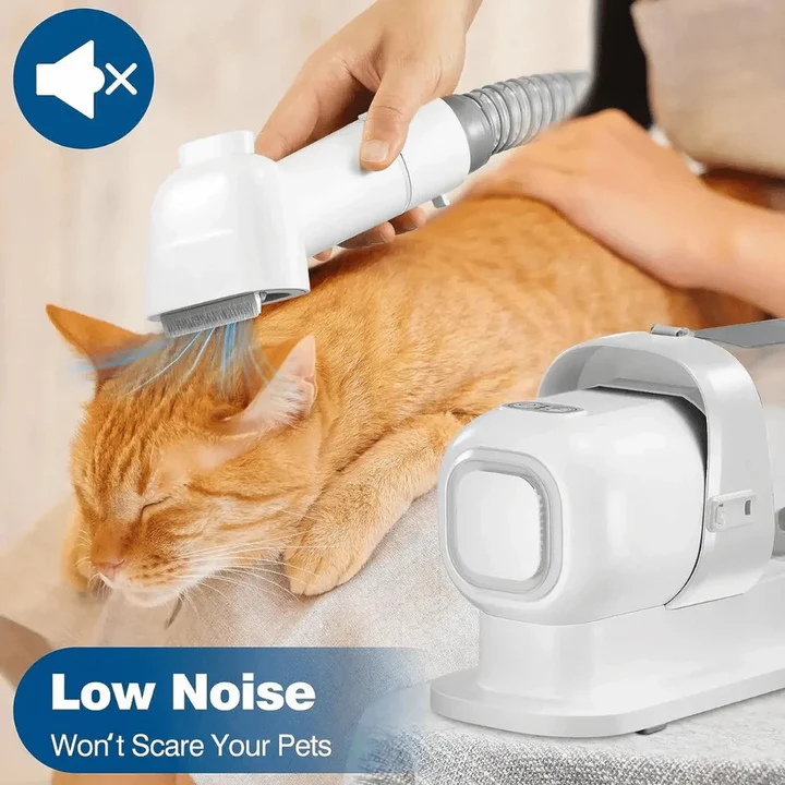 Lisslune | Low-Noise Dog Grooming Vacuum with Full Pet Hair Clippers and Brush Kit