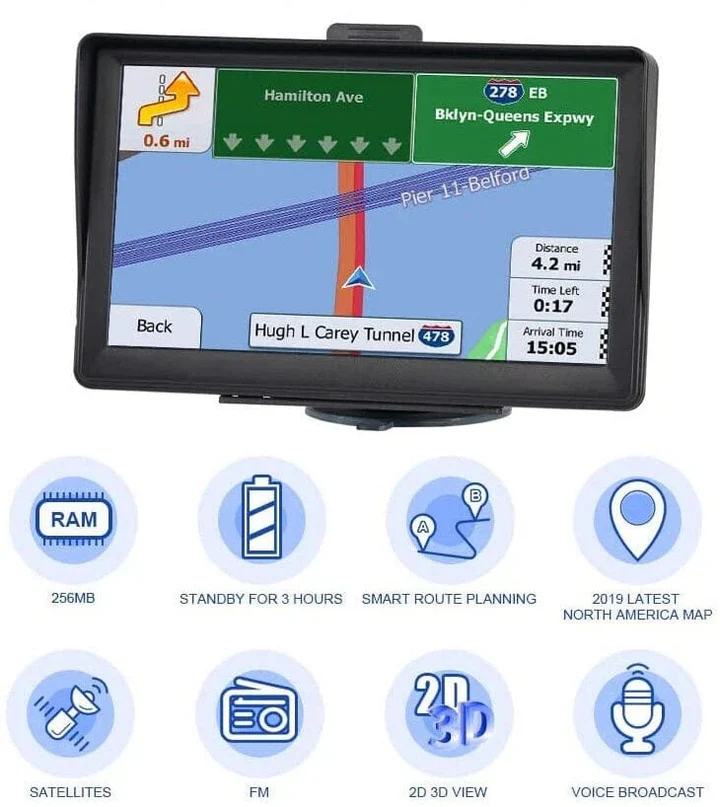 Lisslune | 7" GPS Navigation System