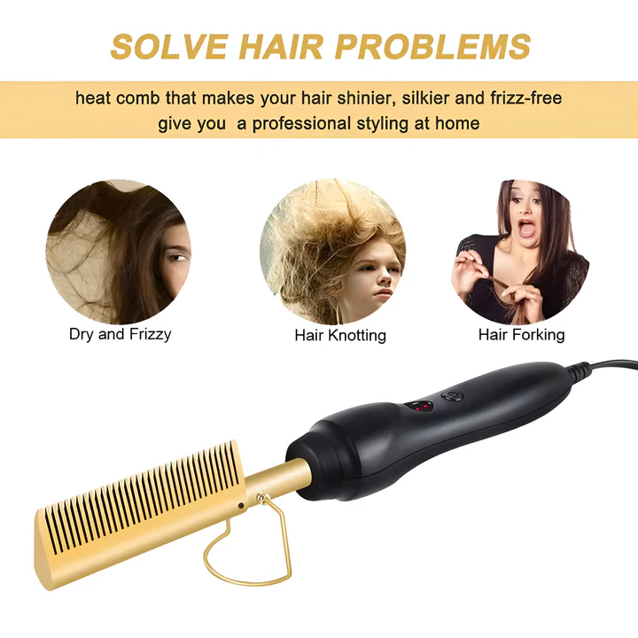 Lisslune | Hot Comb for Thick and Coarse Hair