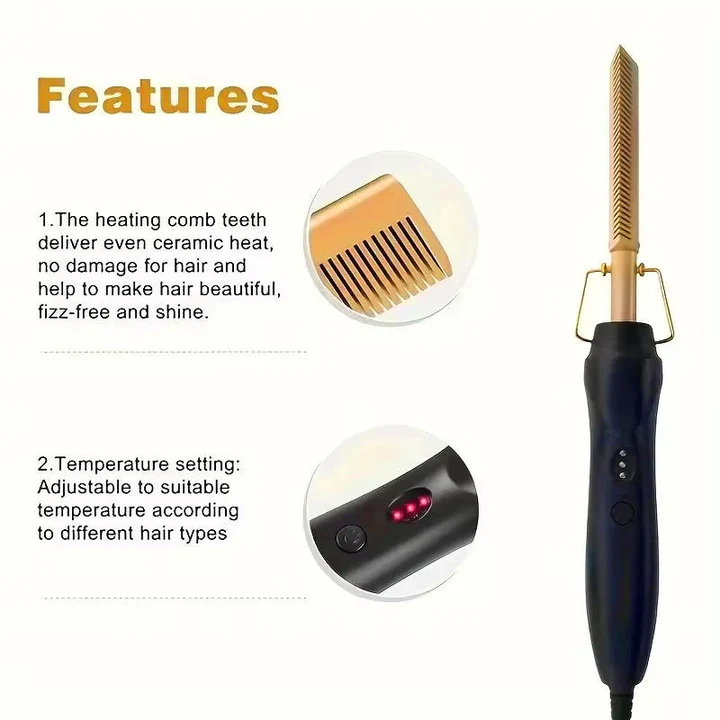 Lisslune | Hot Comb for Thick and Coarse Hair