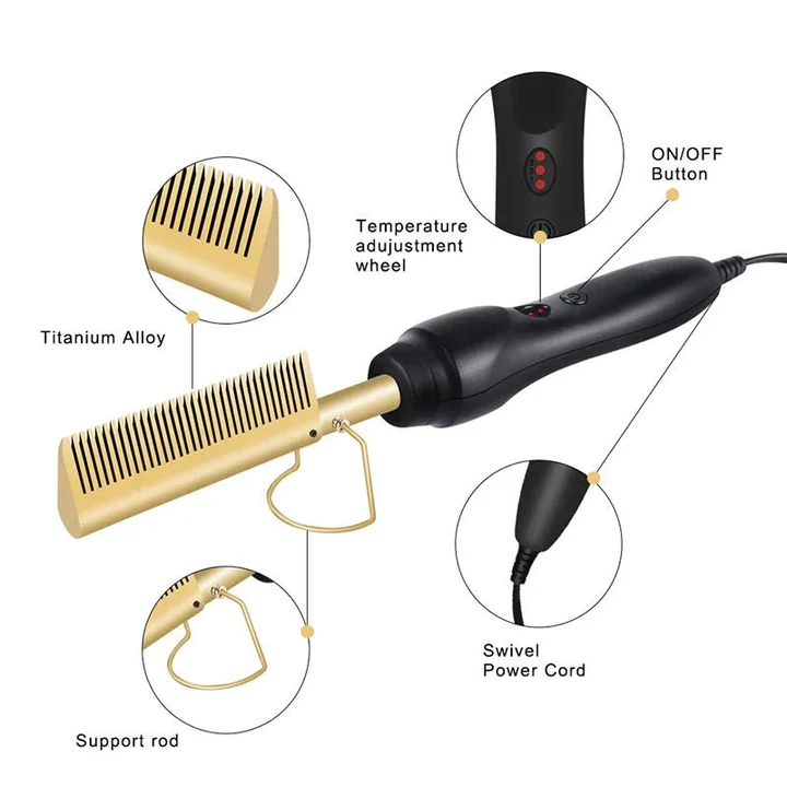 Lisslune | Hot Comb for Thick and Coarse Hair
