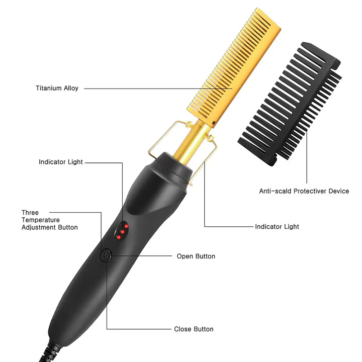 Lisslune | Hot Comb for Thick and Coarse Hair