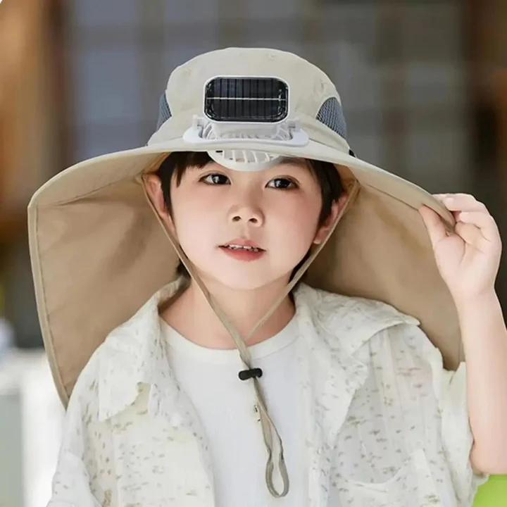 Lisslune | Adjustable Kids Solar Fan Hat