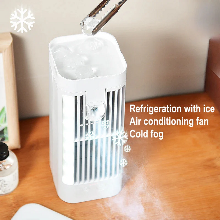 Lisslune | Mini Portable Air Conditioner Desk Fan with Spray Cooling
