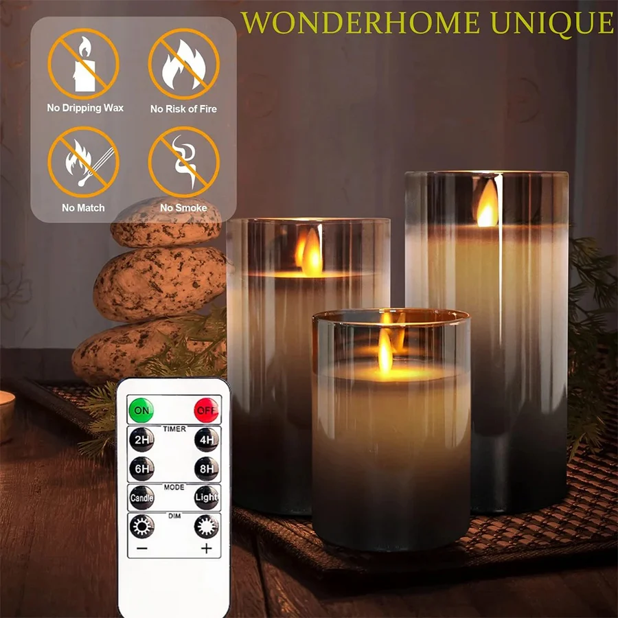 Lisslune | Realistic Flameless Candles with Remote