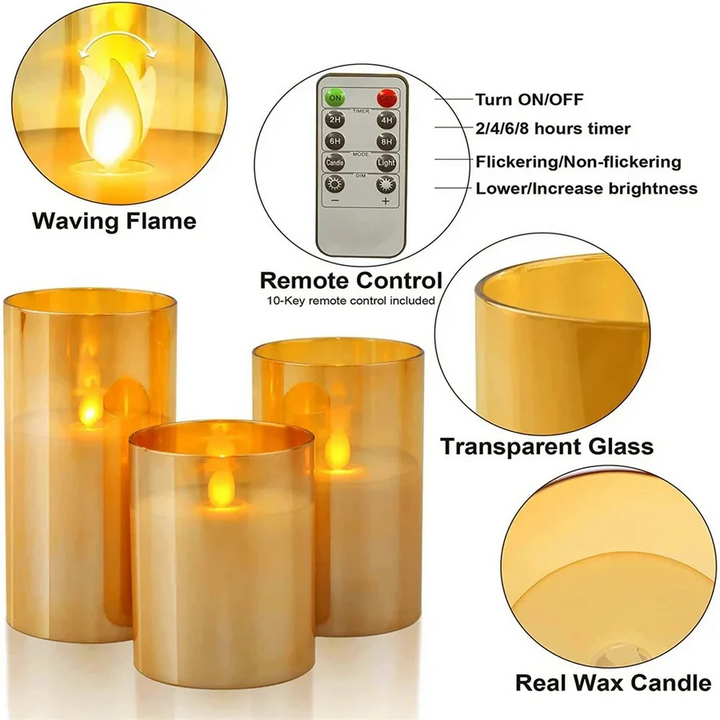 Lisslune | Realistic Flameless Candles with Remote