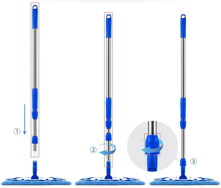 Lisslune | Flat Mope with Reusable Washable Mop Cloths