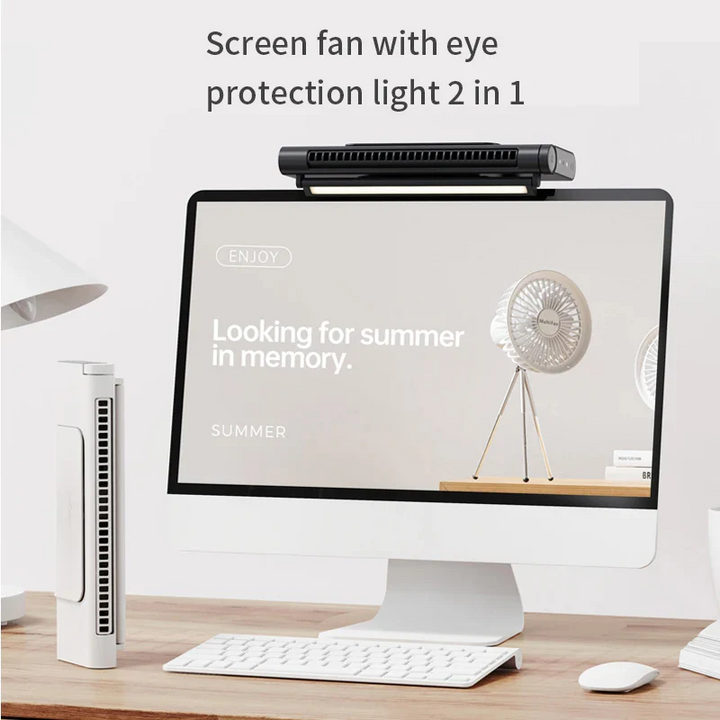 Lisslune | USB Bladeless Fan and Desktop Air Conditioner for Monitor Mount