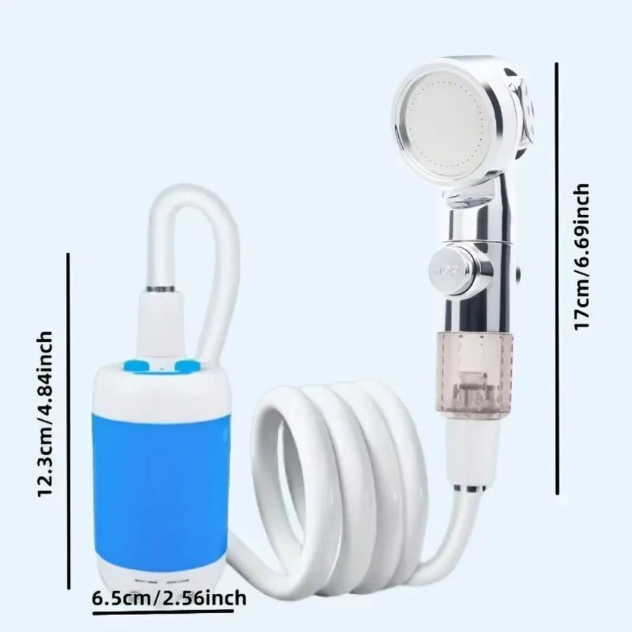 Lisslune | Portable USB Rechargeable Water Pump Shower Head
