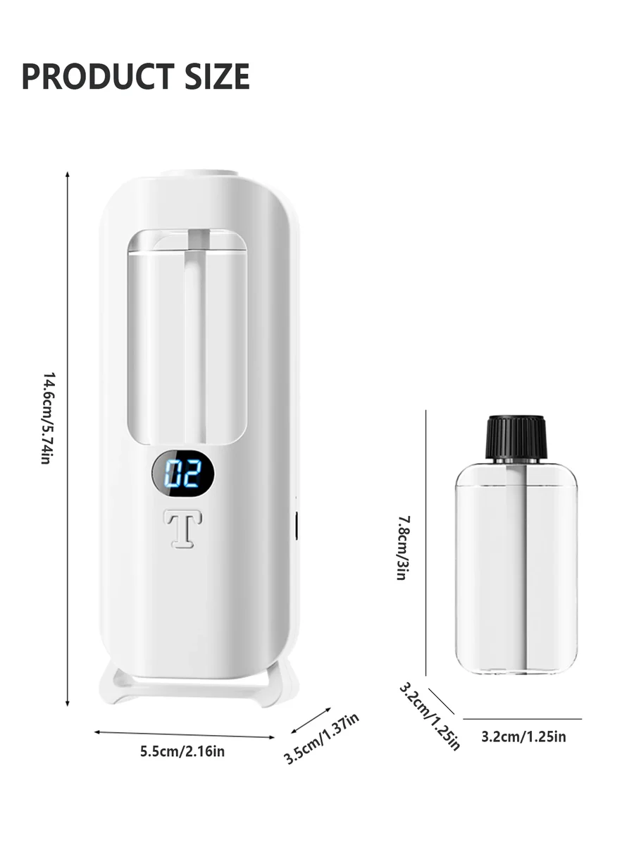 Lisslune | Rechargeable Essential Oil Diffuser with 5 Spray Modes