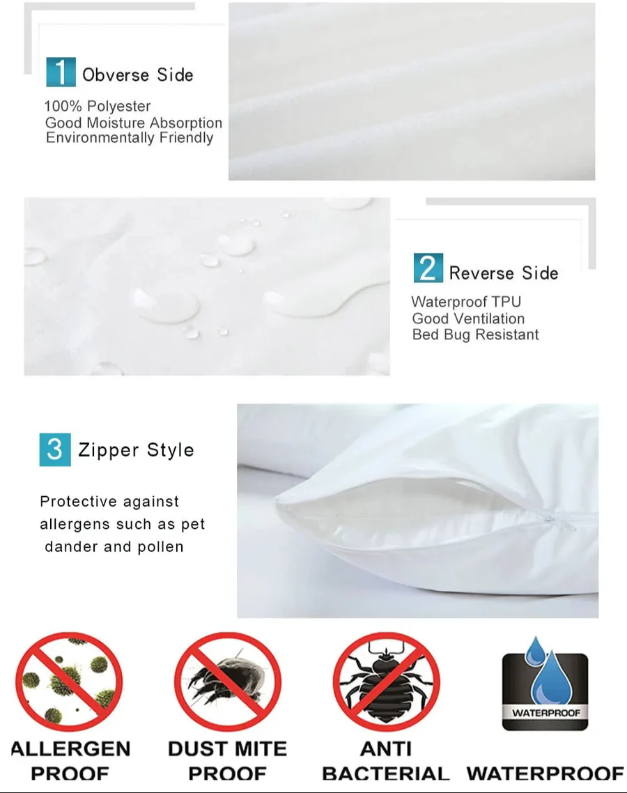Lisslune | Waterproof Pillowcase for Bed Bug Control
