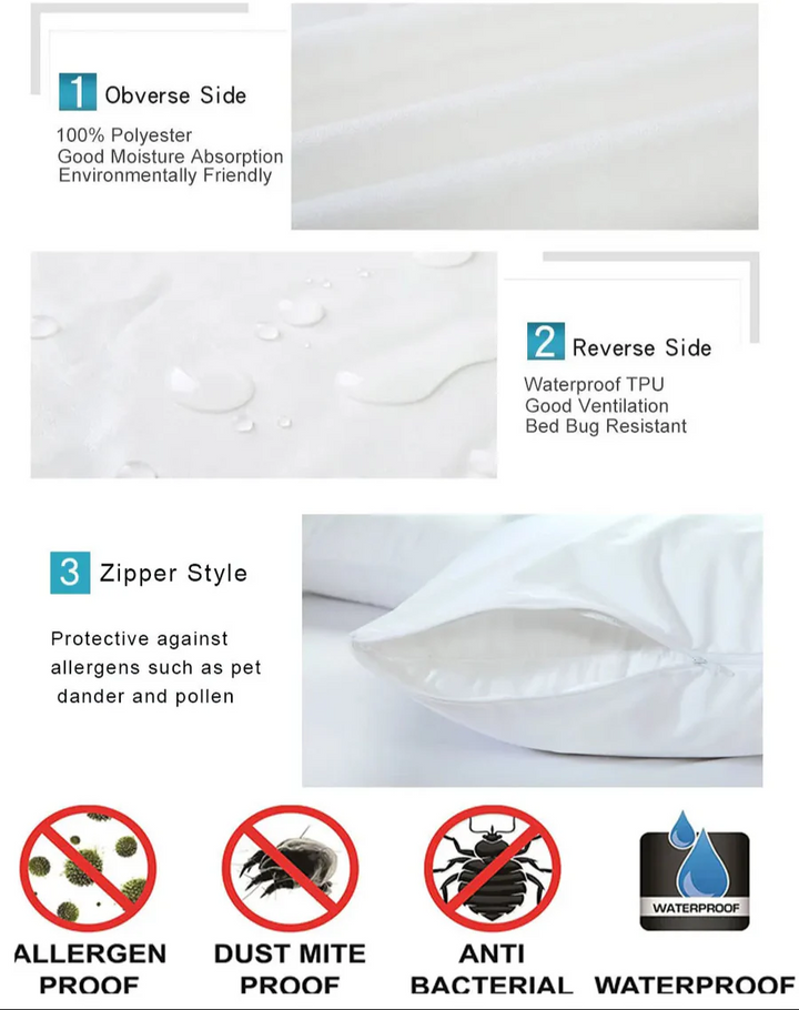 Lisslune | Waterproof Pillowcase for Bed Bug Control