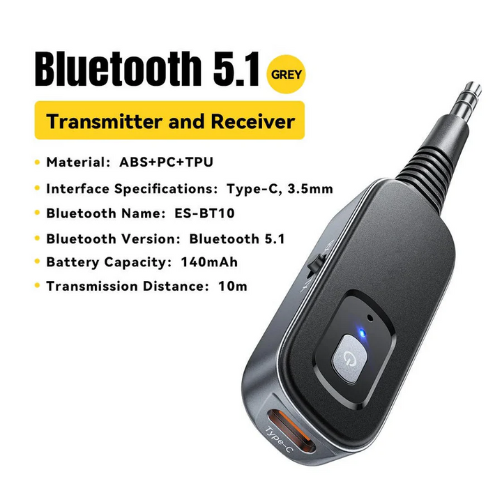 Lisslune | Bluetooth Wireless Adapter for PC TV and Car
